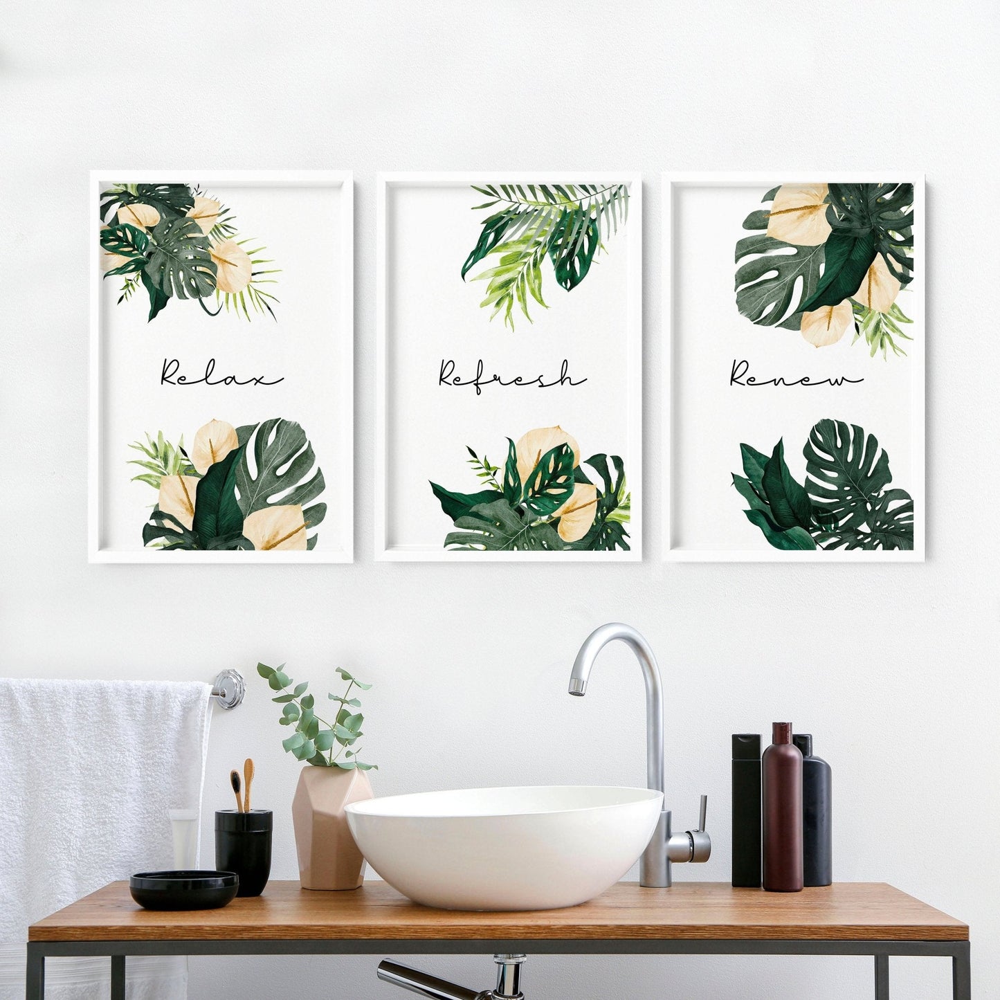 Art prints for the bathroom | set of 3 wall art prints