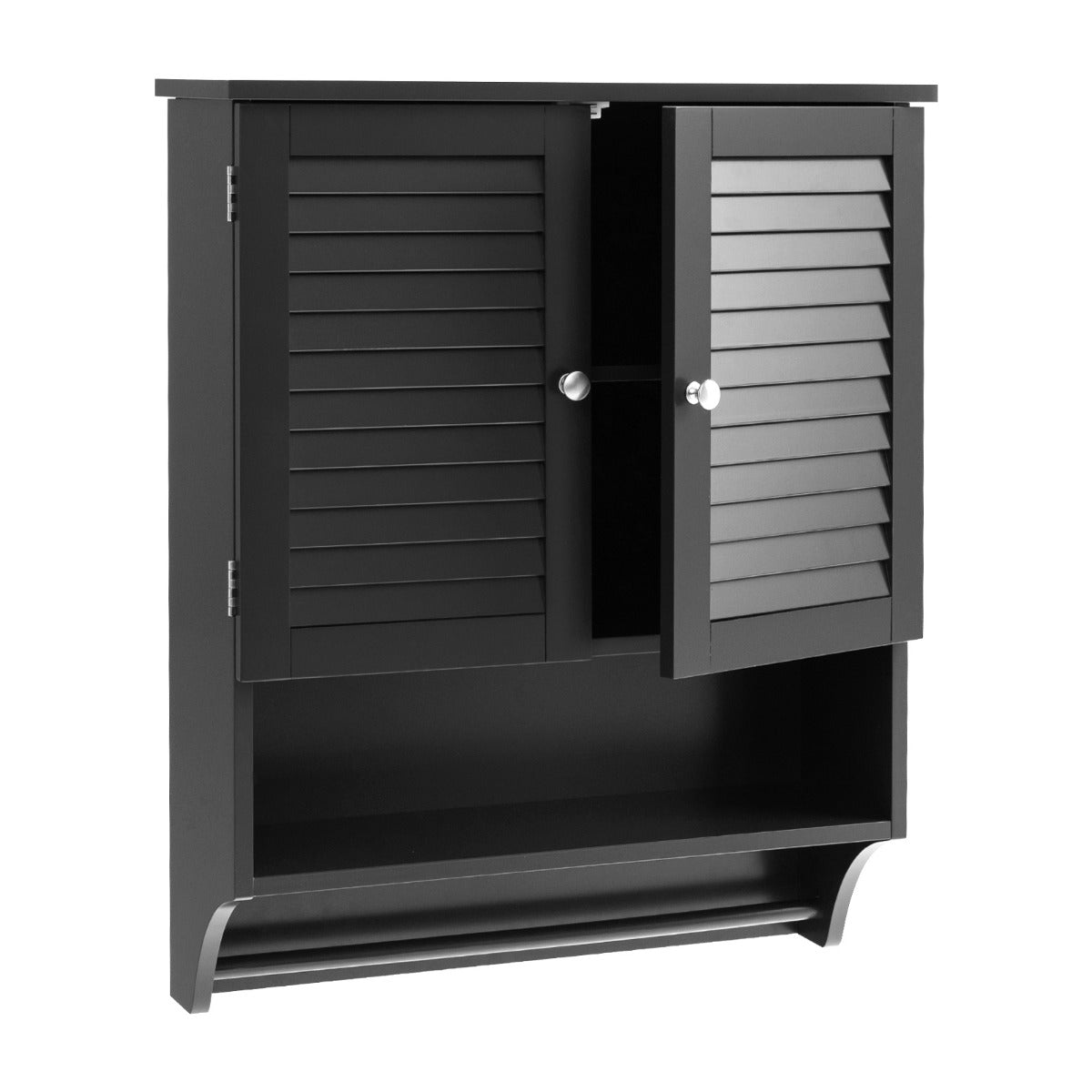 Bathroom Wall Cabinet with 2 Doors and 3-Position Adjustable Shelf-White