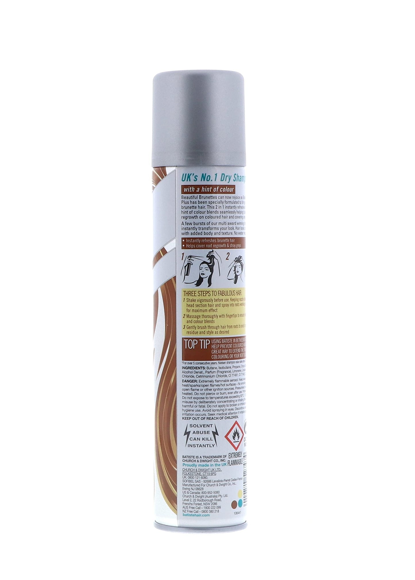 Batiste Dry Shampoo Beautiful Brunette – 6.73 oz, 3-Pack | Refresh & Oil Control
