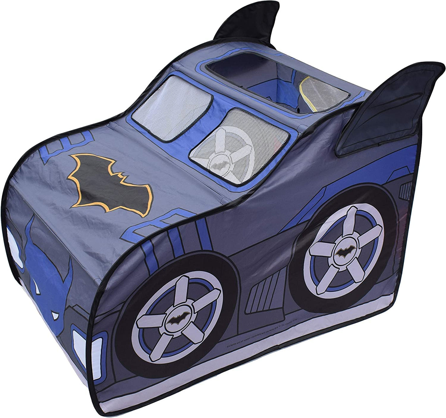 Batman Batmobile Pop Up Tent – Large Indoor Playhouse for Kids | Easy Fold & Carry Bag | Sunny Days Entertainment