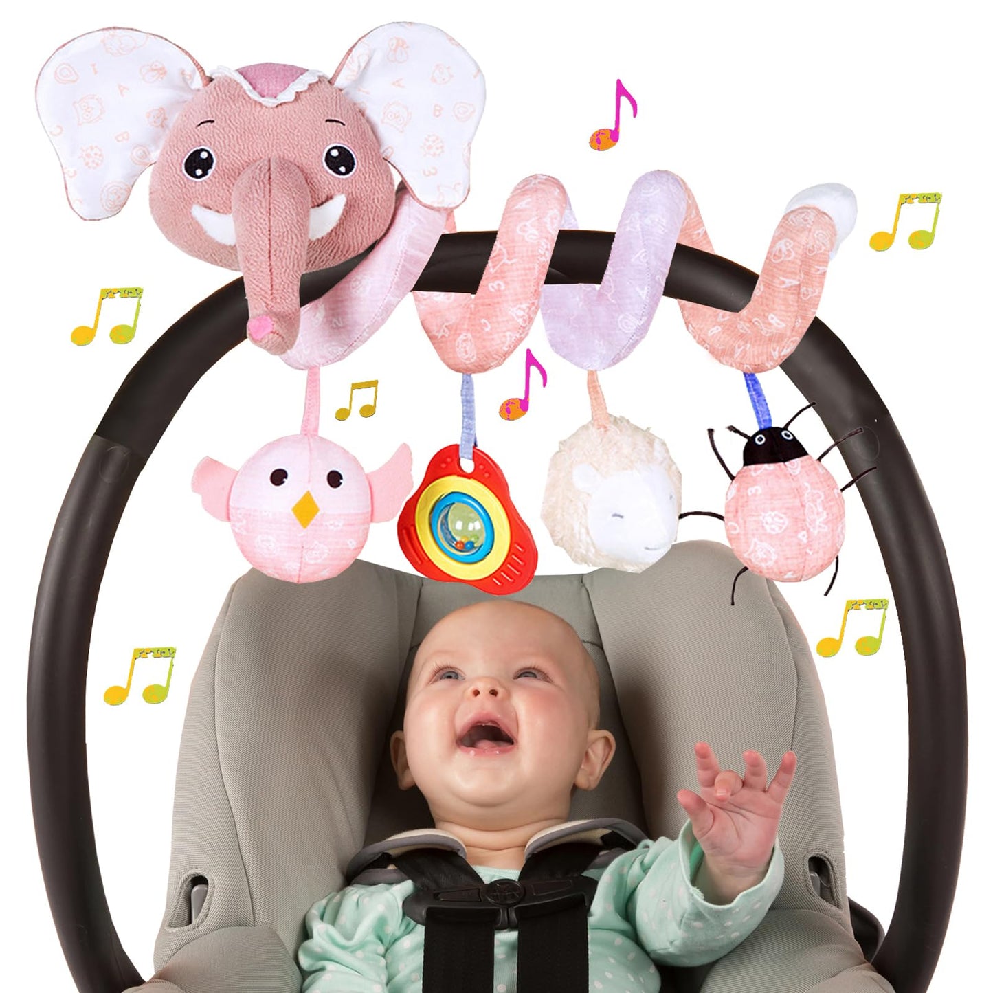 BATOHO Musical Owl Rattle – Car Seat & Stroller Toy for Babies 0-12 Months