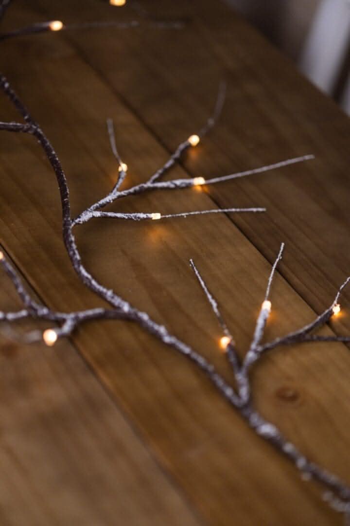 6ft LED Artificial Birch Garland Battery Operated Twig Decoration