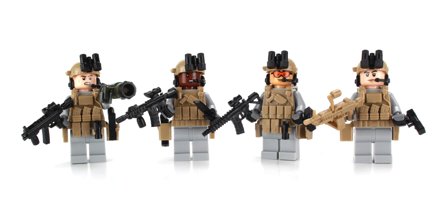 Battle Brick Army Ranger Custom Minifigure | 1.6-Inch Tall | 90% USA-Mmade Gear | LEGO Compatible | Ages 10+