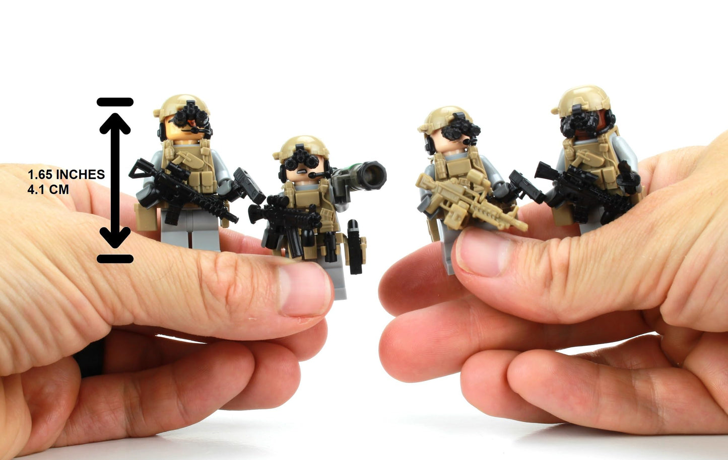 Battle Brick Army Ranger Custom Minifigure | 1.6-Inch Tall | 90% USA-Mmade Gear | LEGO Compatible | Ages 10+