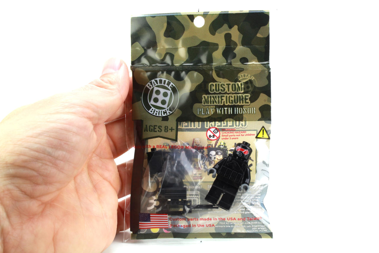 Battle Brick 1.6-Inch Heavy Gunner Minifigure | Genuine Military Minifig