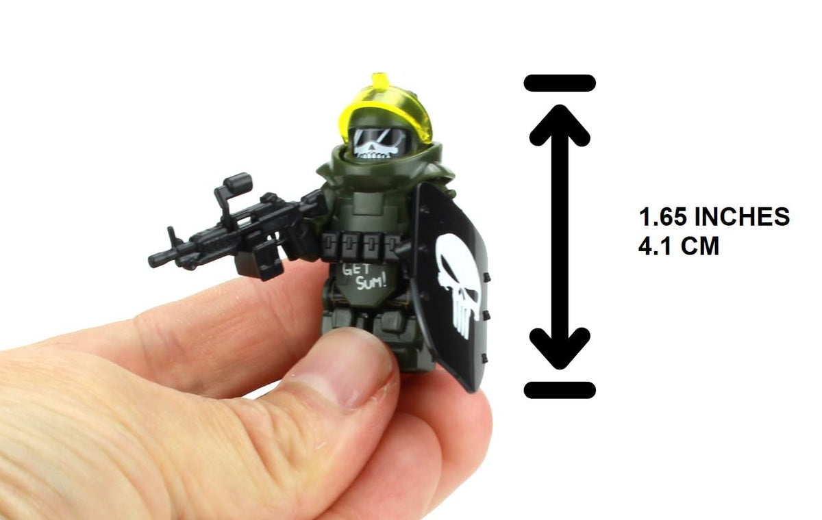 Battle Brick Juggernaut Army Assault Soldier – 1.6-Inch Minifigure, Genuine Gear, USA Made