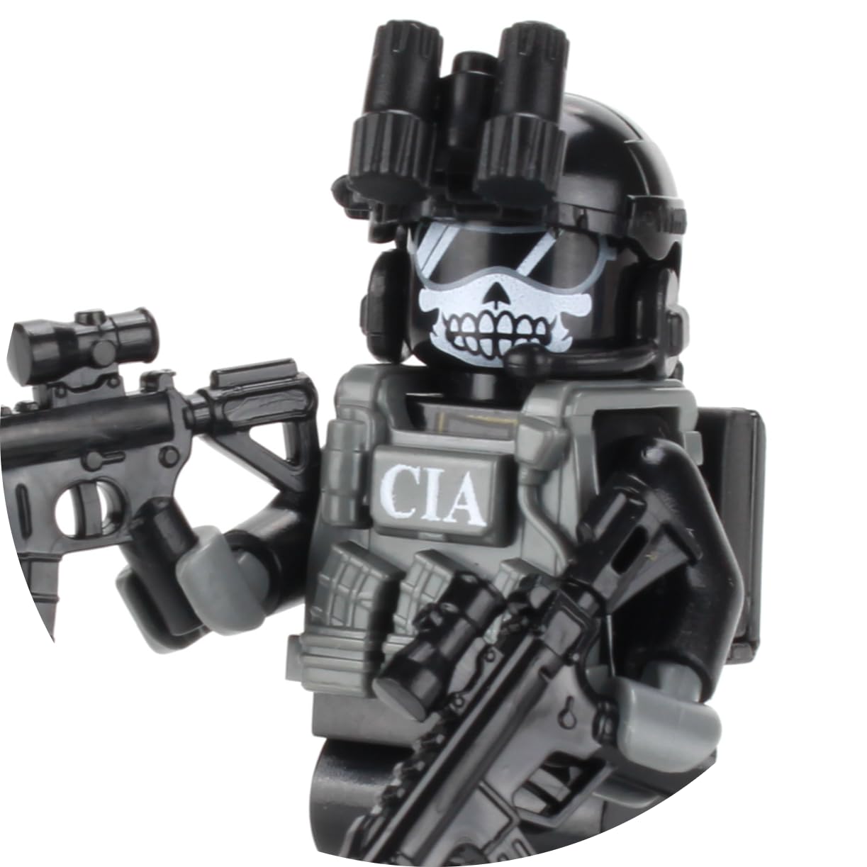 Battle Brick CIA Ghost SAD/SOG Commando Minifigure – Head Printed in USA