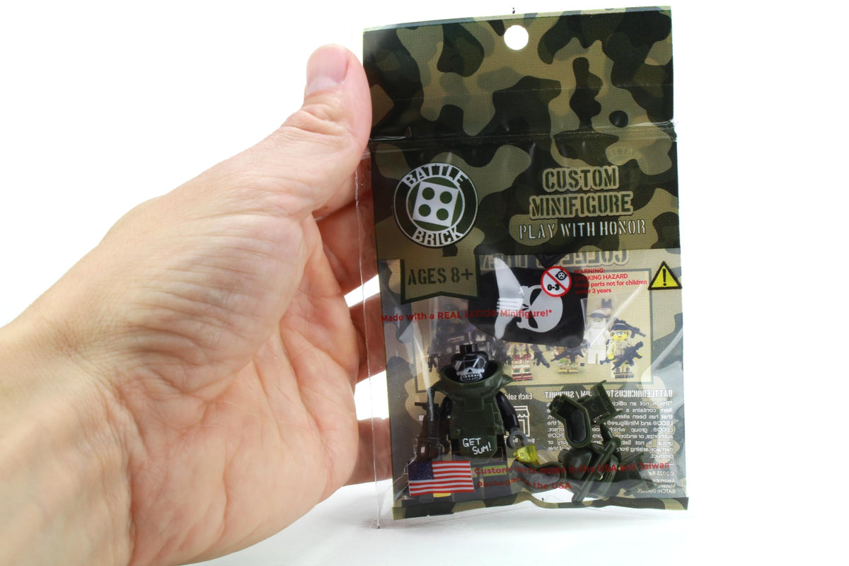 Battle Brick Juggernaut Army Assault Soldier – 1.6-Inch Minifigure, Genuine Gear, USA Made
