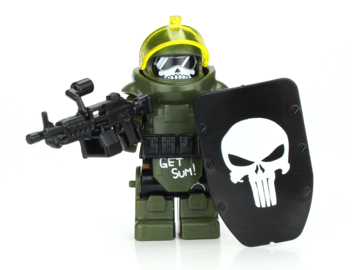 Battle Brick Juggernaut Army Assault Soldier – 1.6-Inch Minifigure, Genuine Gear, USA Made