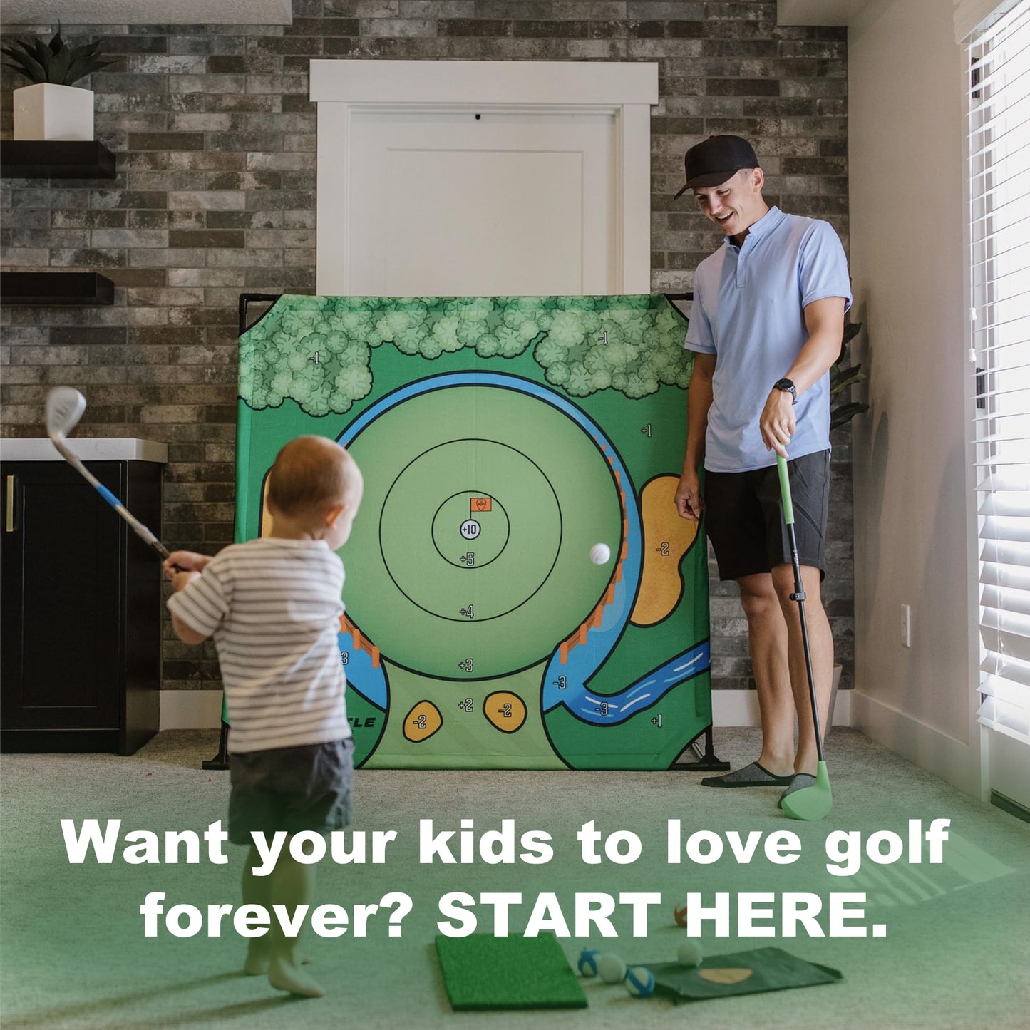 Battle Golf Indoor Chipping Game – Portable Short-Game Practice for Dads and Juniors | Standard Indoor Set