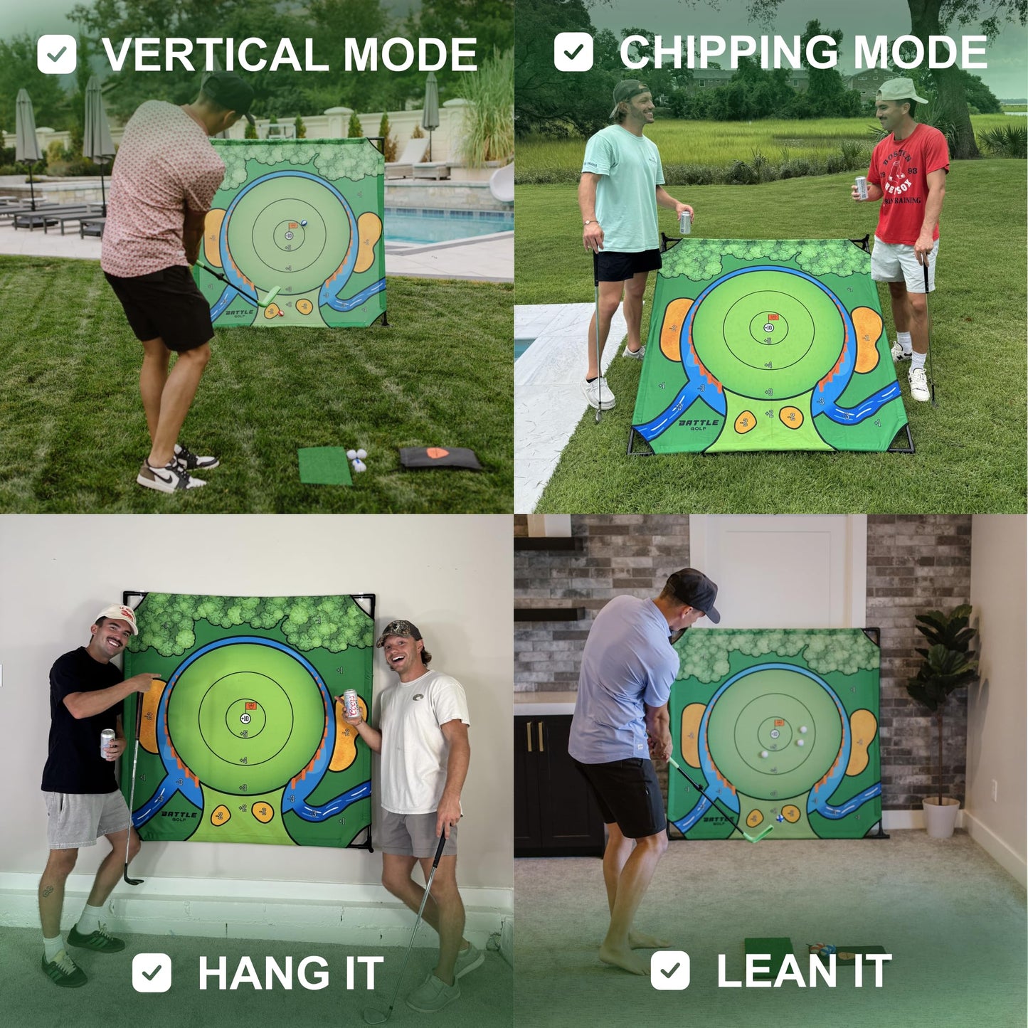 Battle Golf Indoor Chipping Game – Portable Short-Game Practice for Dads and Juniors | Standard Indoor Set
