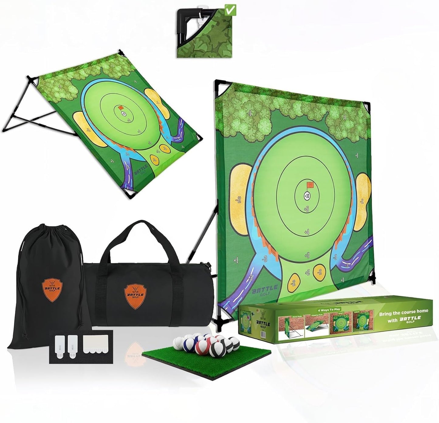 Battle Golf Indoor Chipping Game – Portable Short-Game Practice for Dads and Juniors | Standard Indoor Set