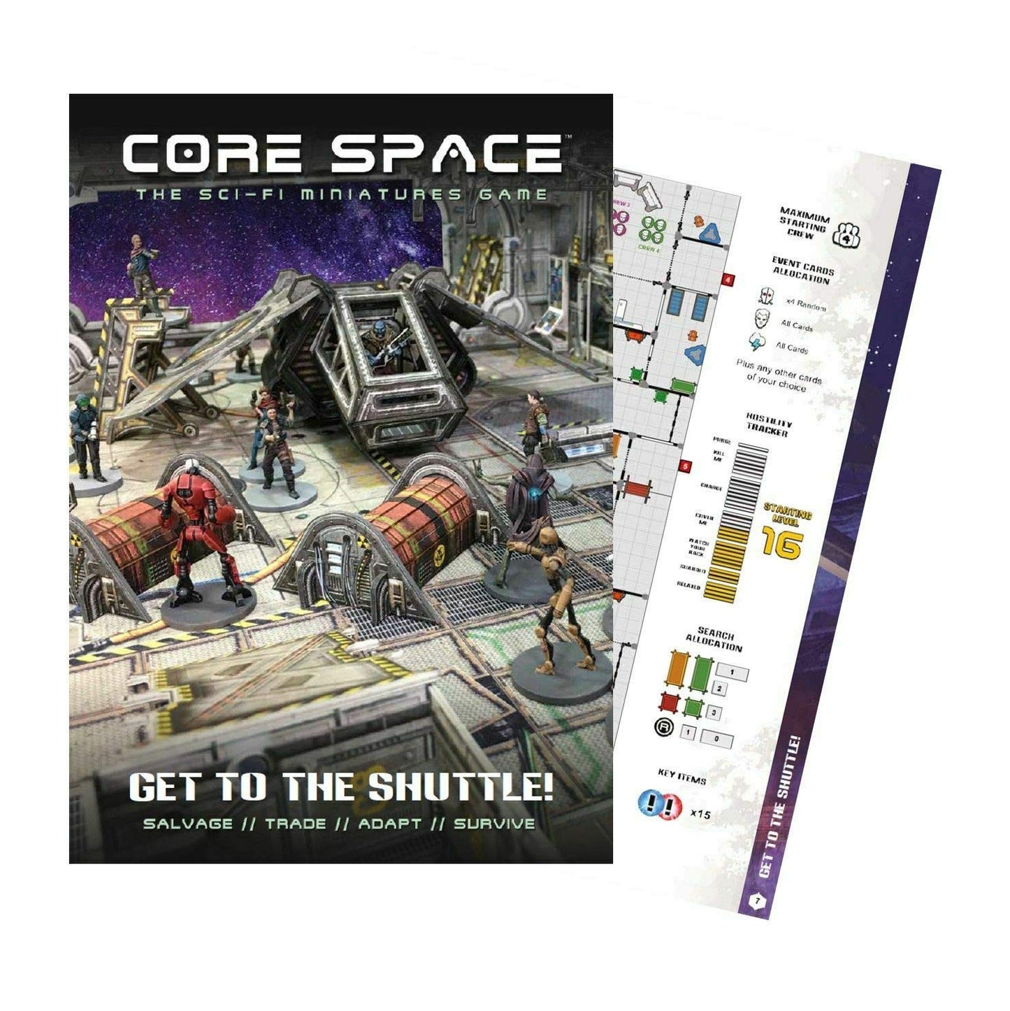 Battle Systems Core Space Get to The Shuttle Expansion - Cooperative & Solo SciFi Dungeon Crawler