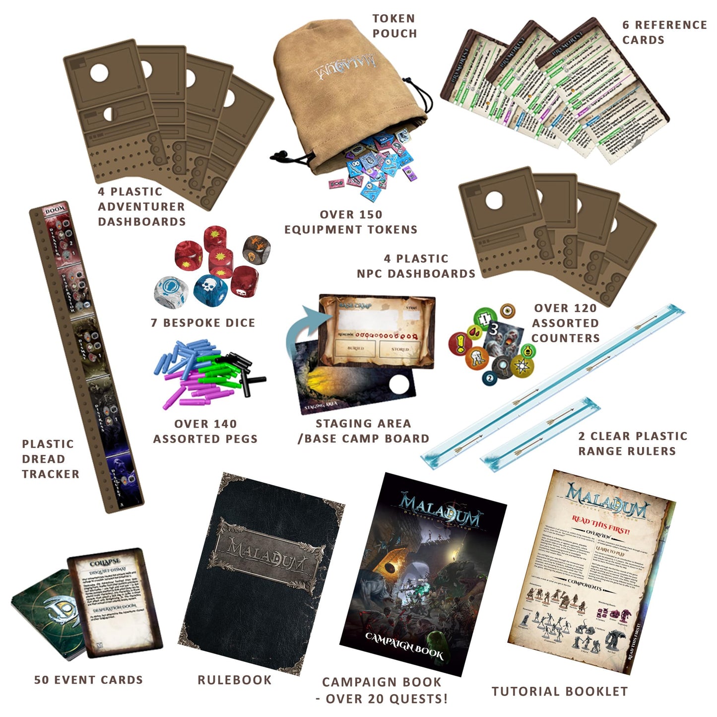 Battle Systems Maladum Dungeons of Enveron Starter Set – Immersive Fantasy Dungeon Crawler
