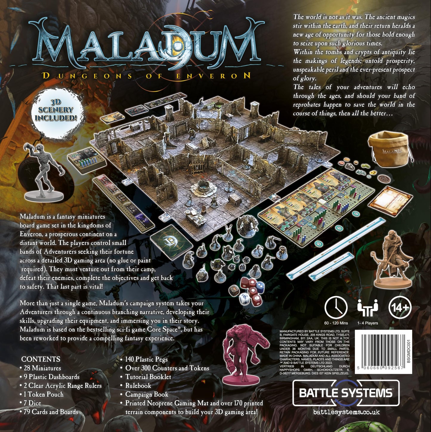 Battle Systems Maladum Dungeons of Enveron Starter Set – Immersive Fantasy Dungeon Crawler