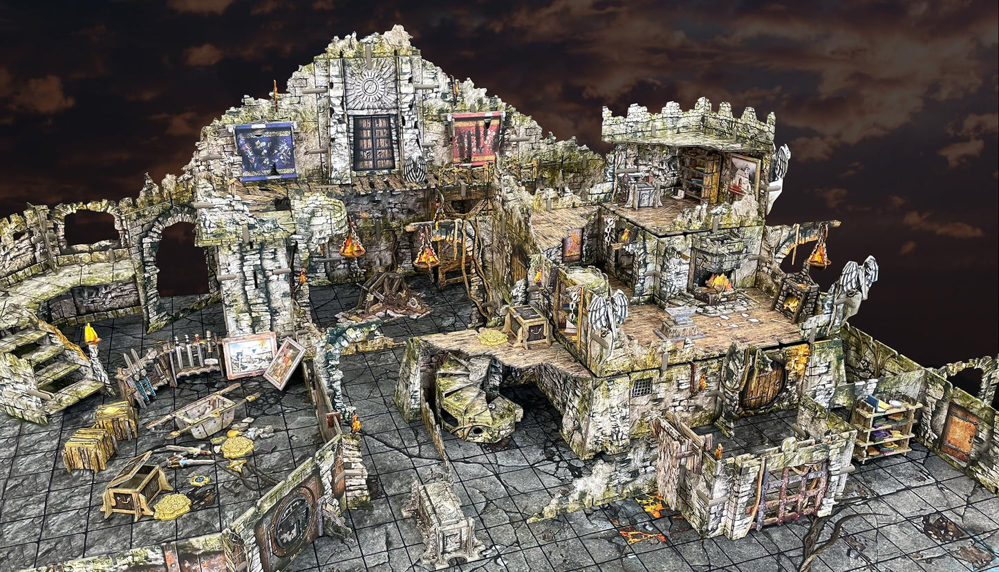 Battle Systems Fantasy Dungeon Terrain: Crypts & Caverns – Full-Color Cardstock Terrain for D&D