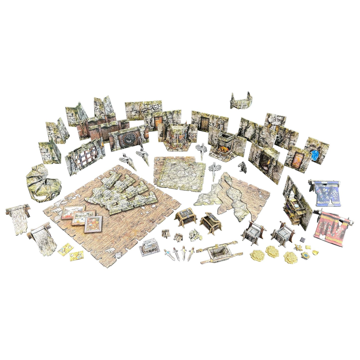Battle Systems Fantasy Dungeon Terrain: Crypts & Caverns – Full-Color Cardstock Terrain for D&D