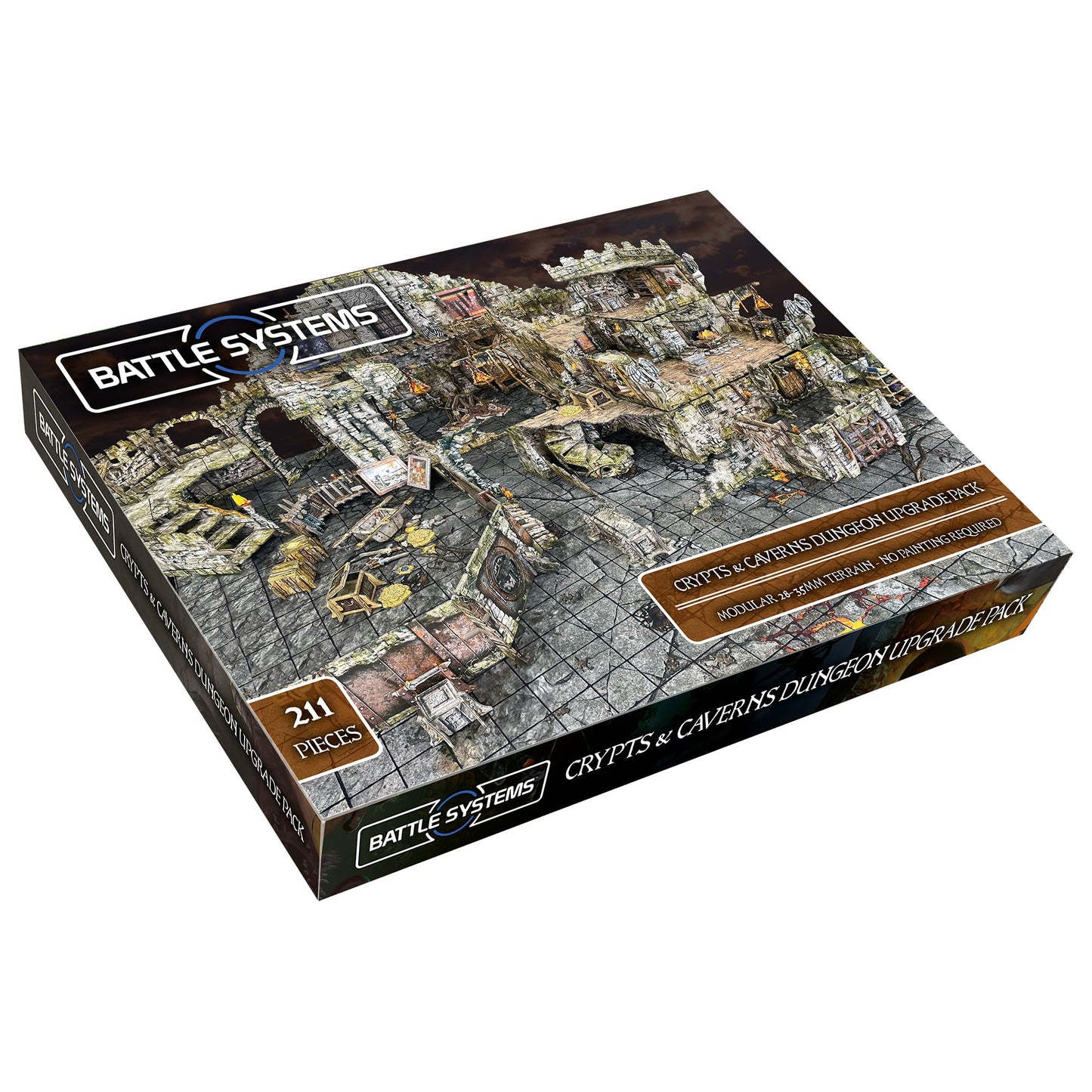 Battle Systems Fantasy Dungeon Terrain: Crypts & Caverns – Full-Color Cardstock Terrain for D&D