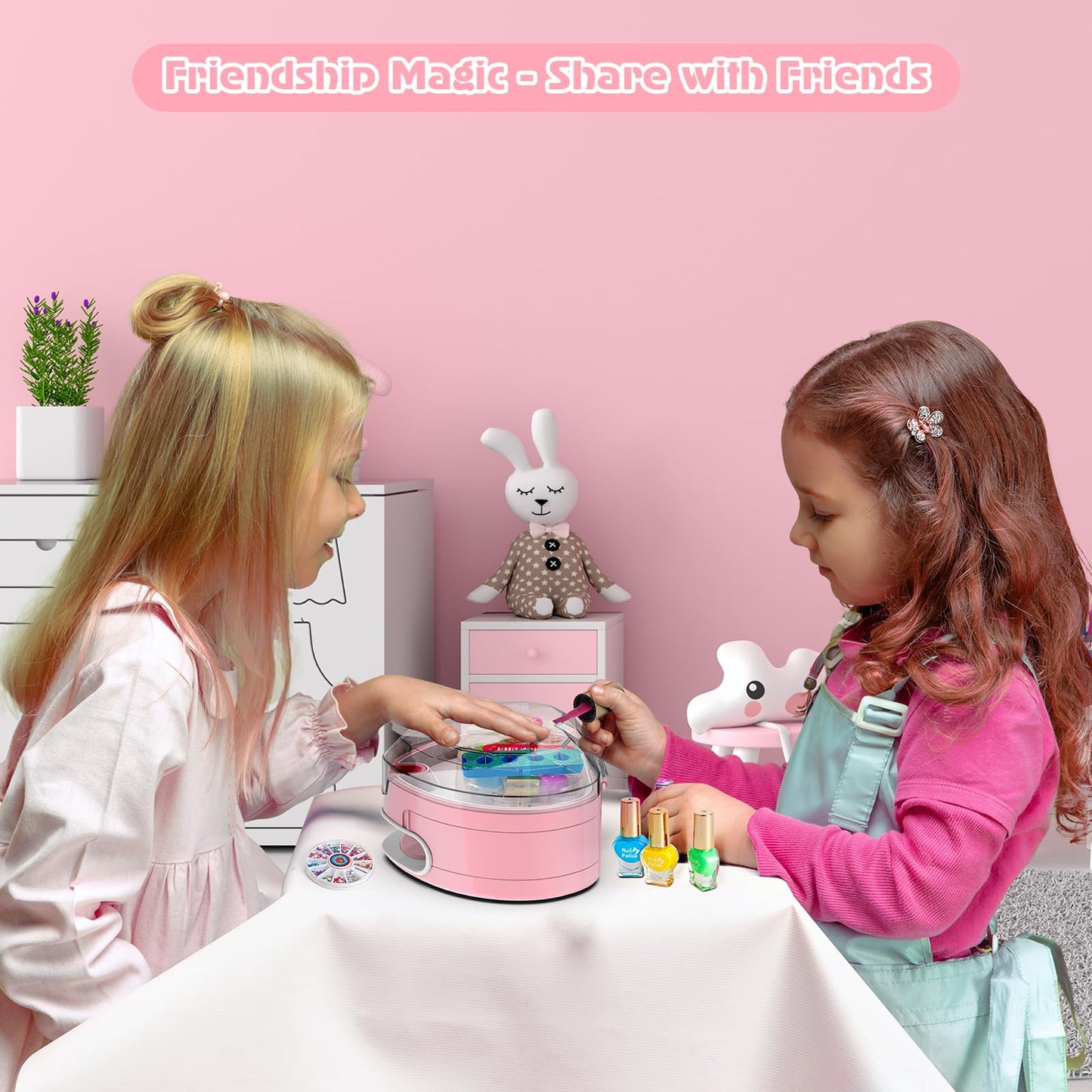 BATTOP Kids Nail Polish Set – All-in-One Nail Art Kit with Dryer & Organizer