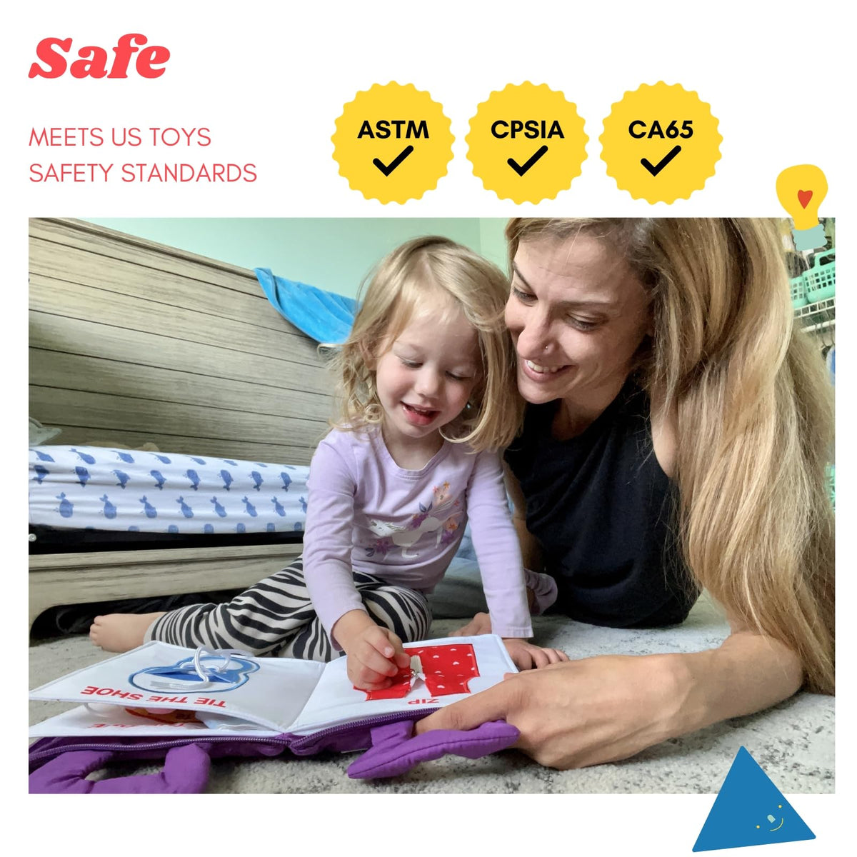 BAVY My Quiet Book – Travel Busy Board for Toddlers 1-4, All Parts Attached