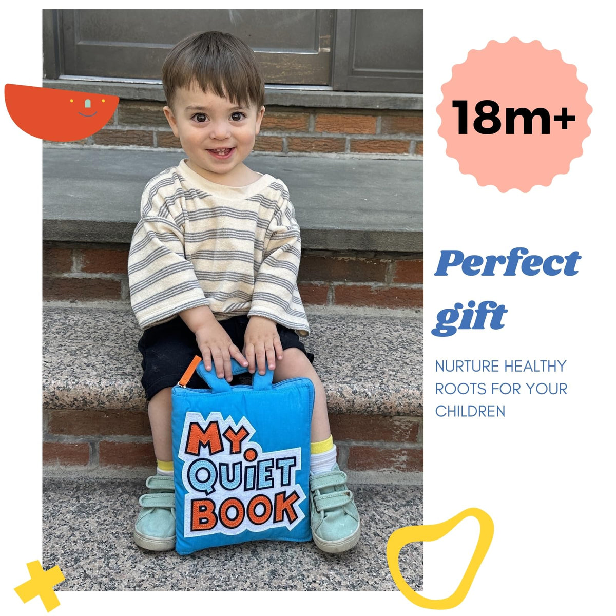 BAVY My Quiet Book: 10 Montessori Busy Board for Toddlers 2-4 | Travel-Friendly Sensory Toy & Gift