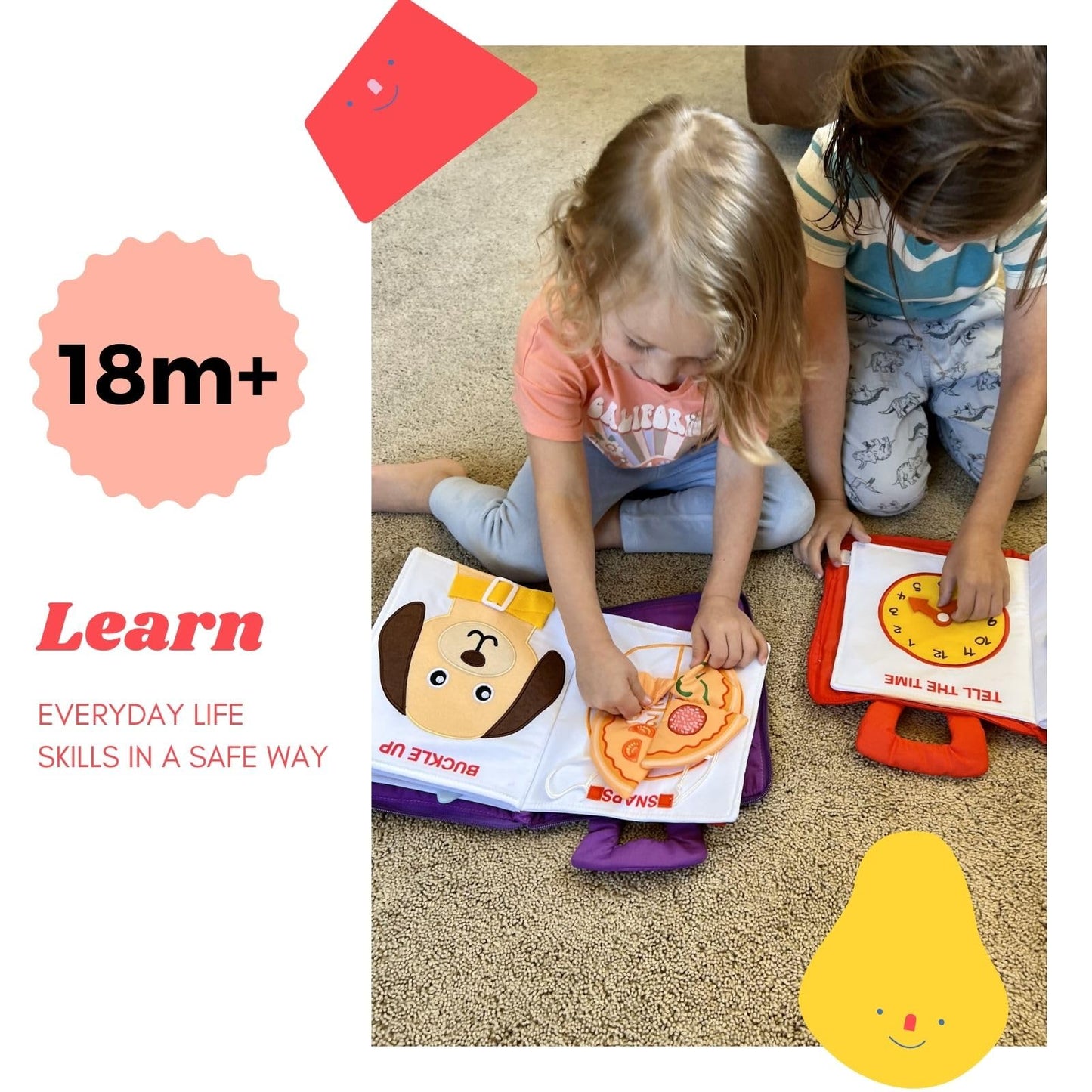 BAVY My Quiet Book – Toddler Travel Toy & Montessori Busy Book for 1–4 Year Olds