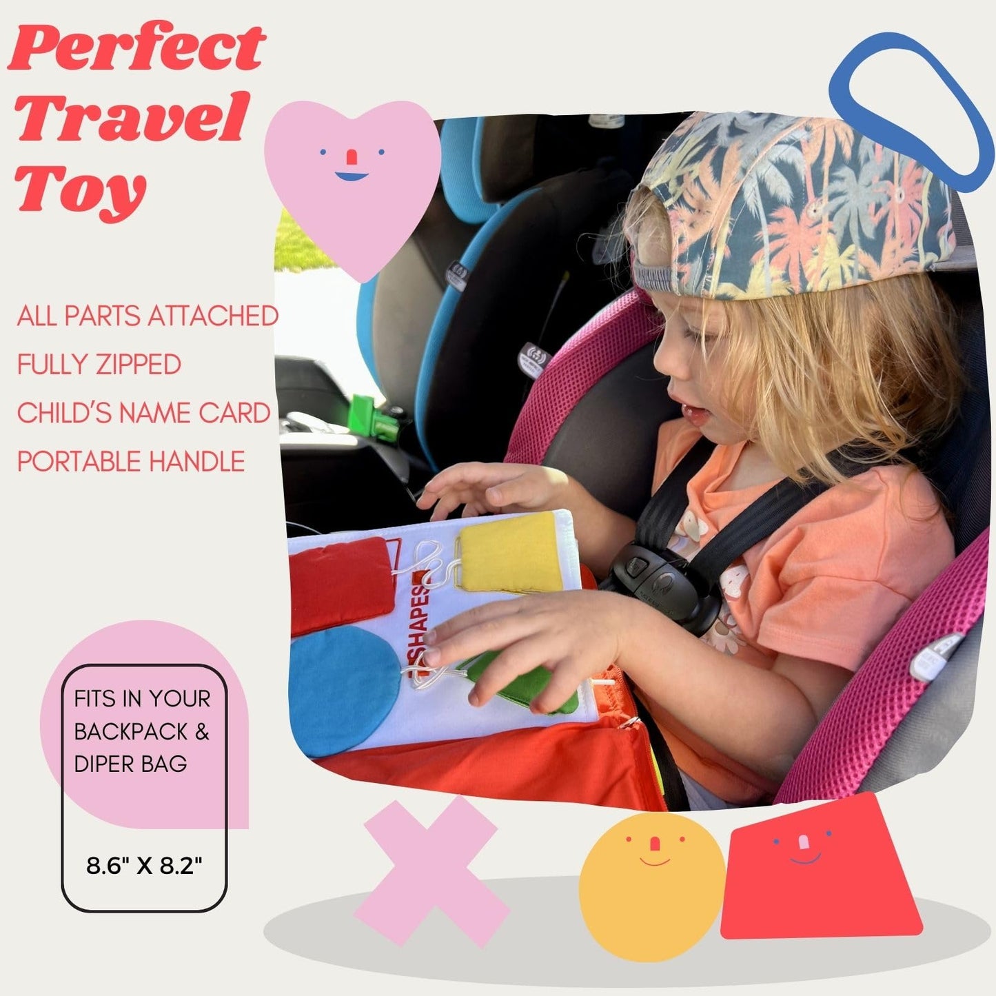 BAVY My Quiet Book – Toddler Travel Toy & Montessori Busy Book for 1–4 Year Olds