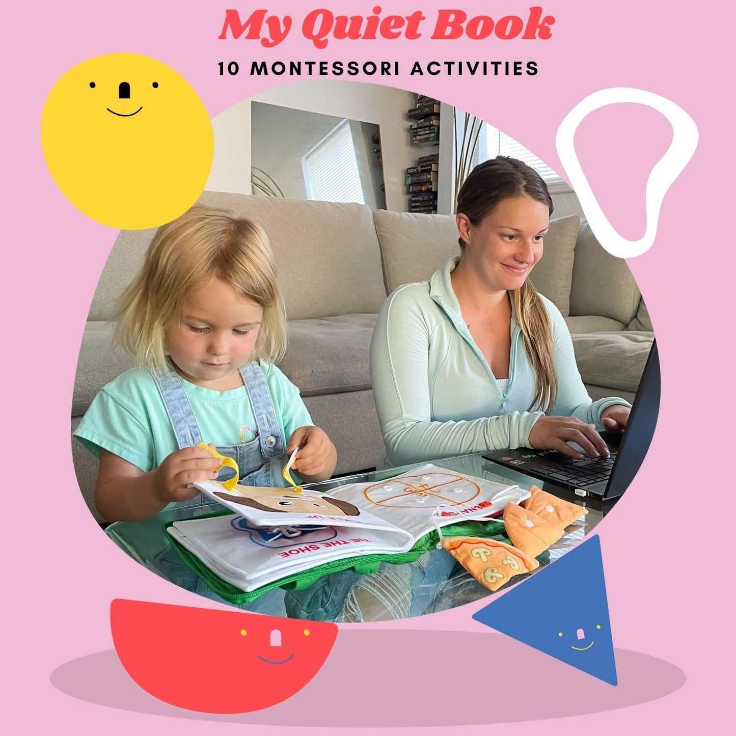 BAVY My Quiet Book – Toddler Travel Toy & Montessori Busy Book for 1–4 Year Olds
