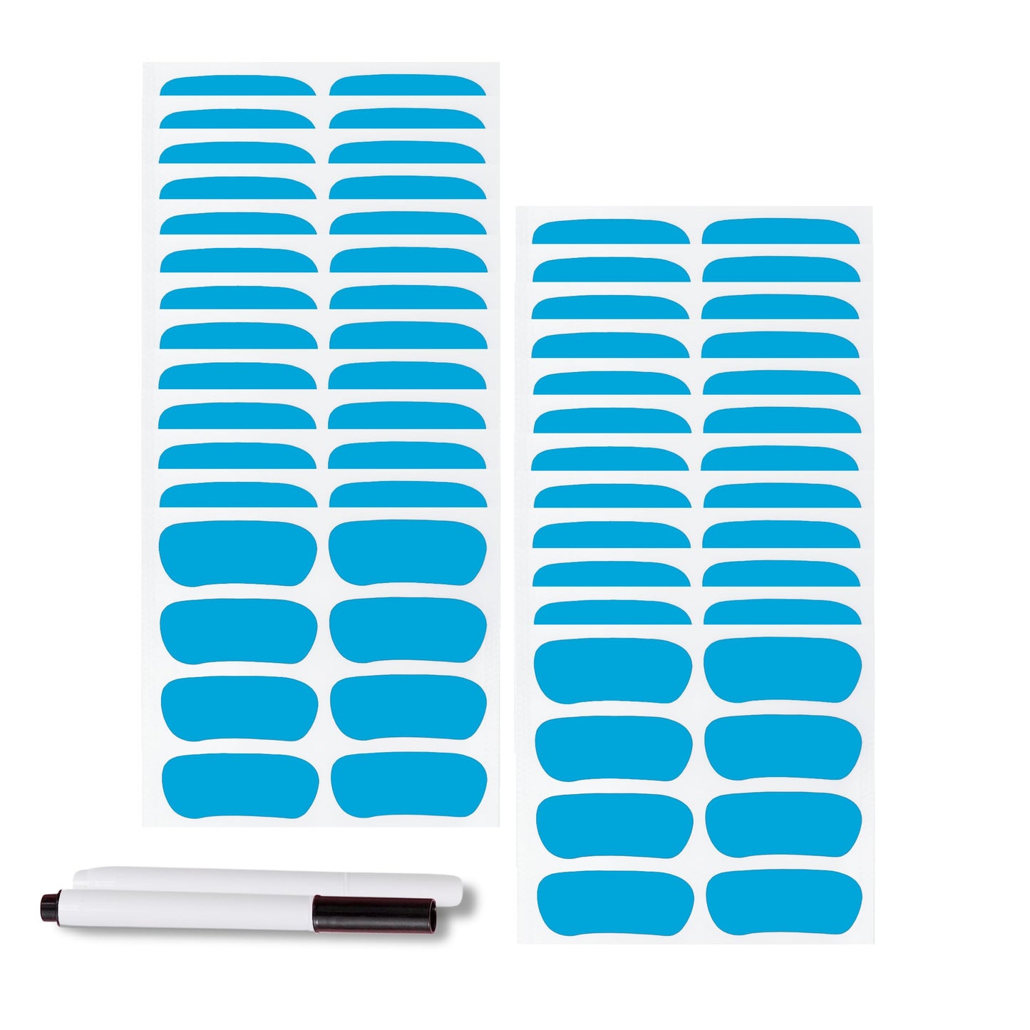 Bawusou 100 Pairs Sports Eye Black Stickers Set with Pencils – Breathable Eye Black Stickers for Baseball, Football, Softball & Lacrosse
