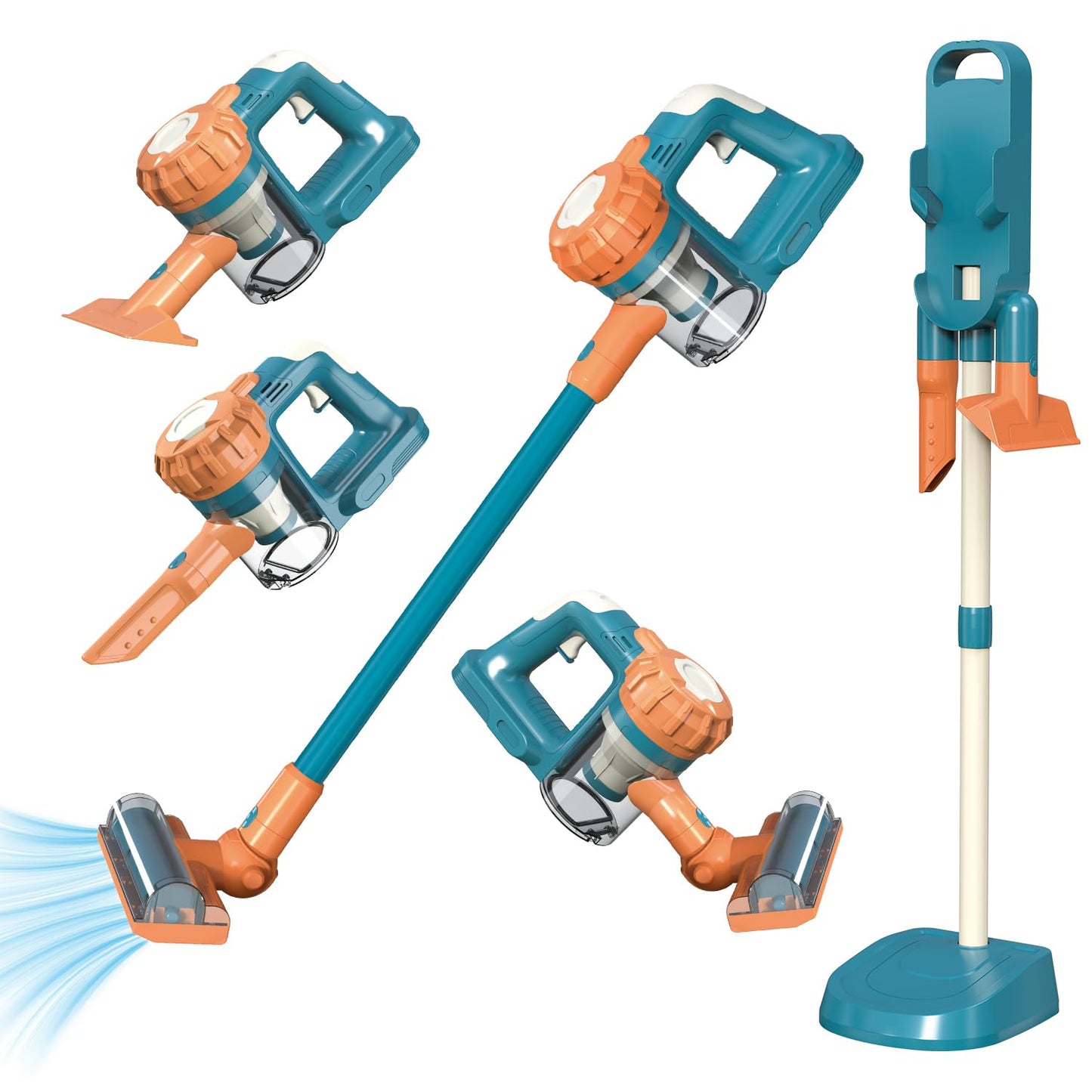 BAYMI 3-in-1 Kids Vacuum with Real Suction – Montessori Pretend Play Toy
