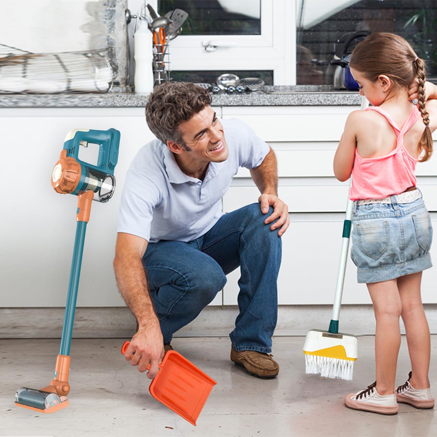 BAYMI Kids Vacuum That Really Works — 9-Piece Cleaning Set for Ages 3+