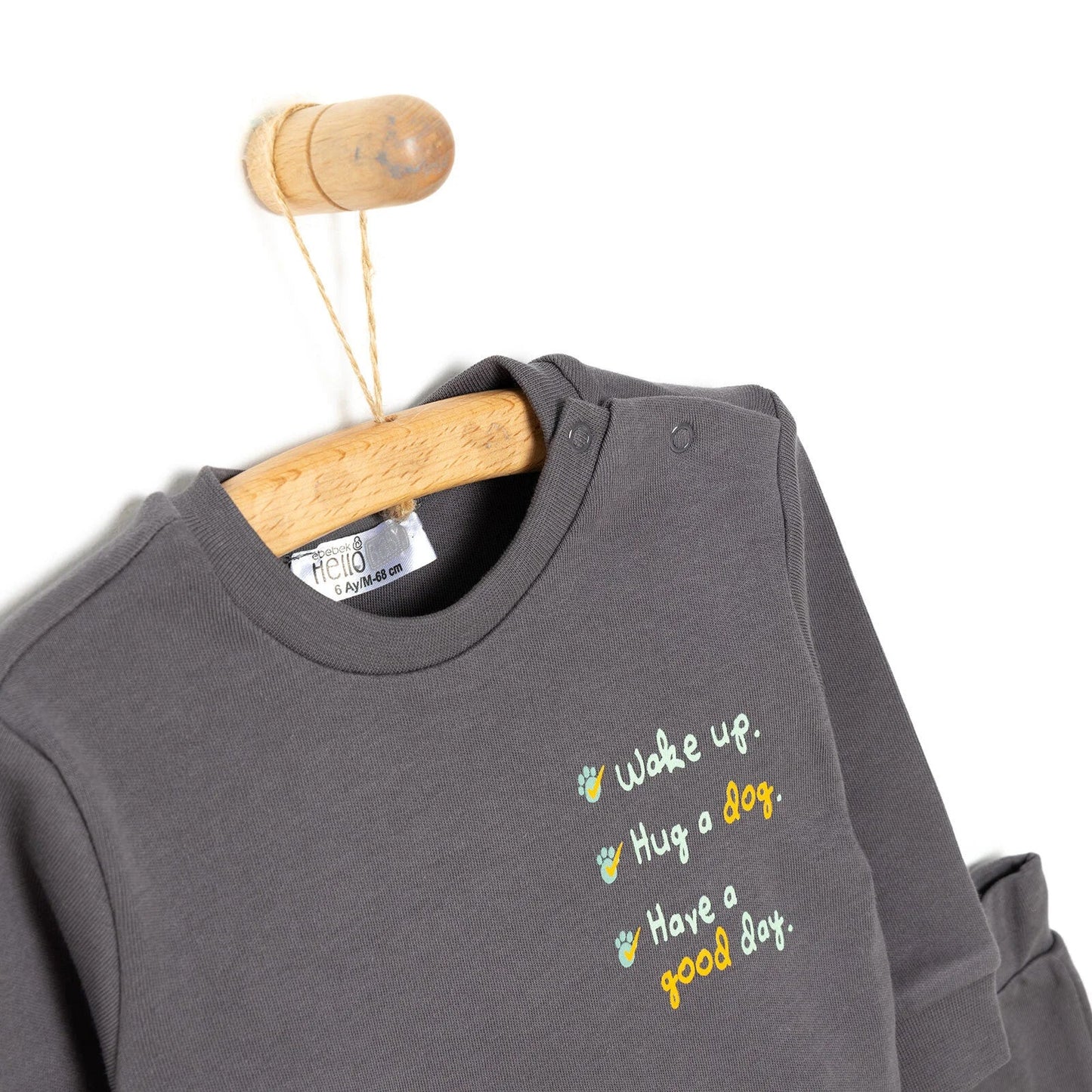 HelloBaby Basic Boy Text Printed Jogging - Anthracite