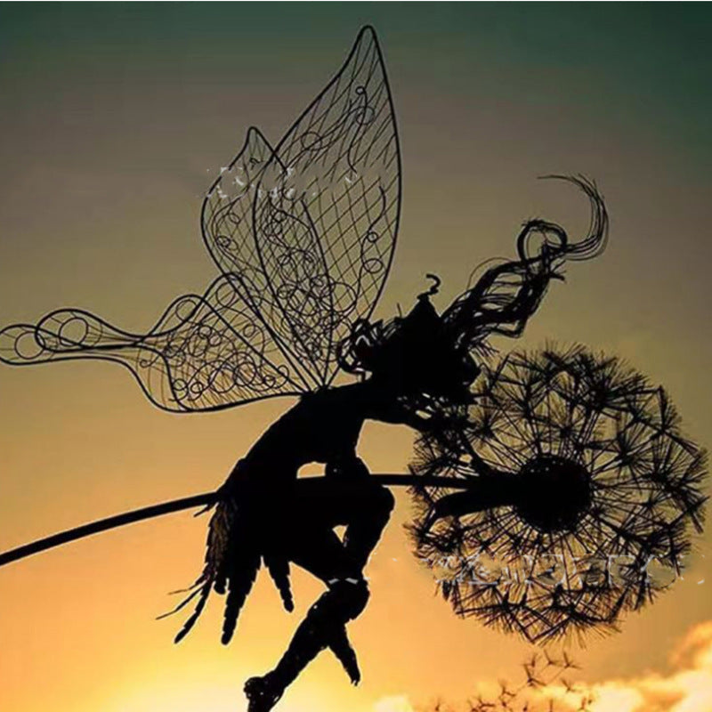 Flower Fairy Garden Miniature Sculptures Fairy Garden Mythical Faery Garden Dandelion Figurine Fairies Pixies Decor