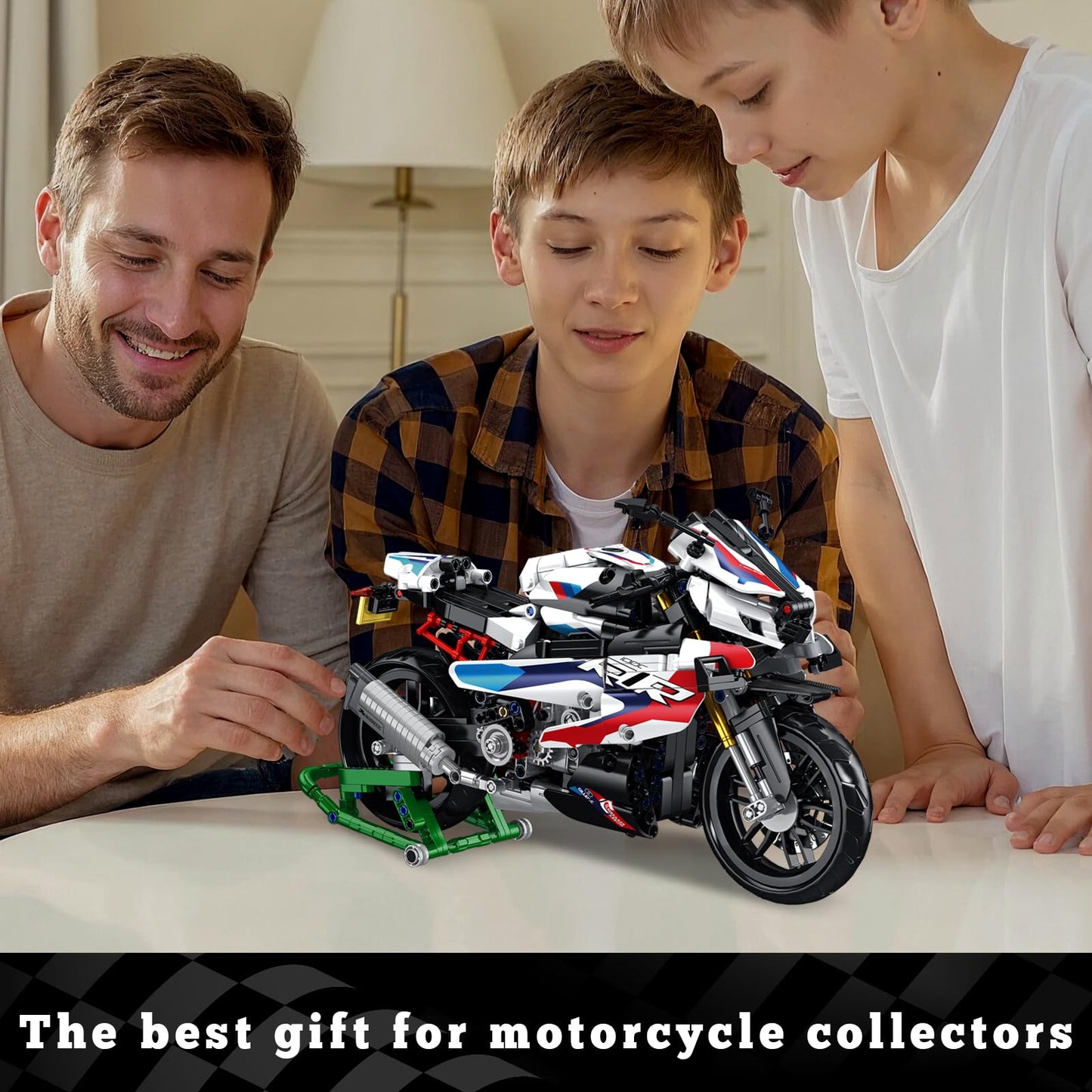 BBEUU 912-Piece 1000RR Motorcycle Building Block Set — 1:8 Scale, LEGO-Compatible, Gift for Teens & Adults