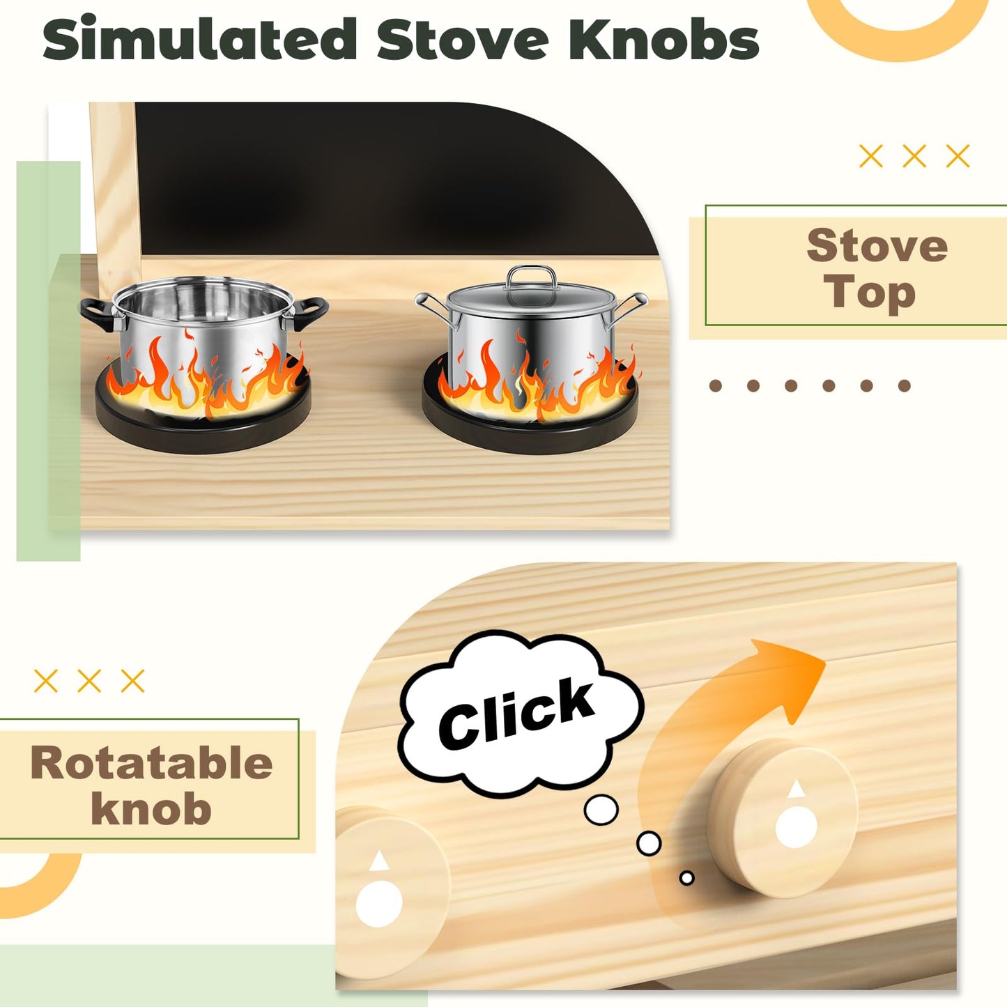 bbgroundgrm Cedar Wood Outdoor Play Kitchen for Kids – Water Faucet, Chalkboard & Pretend Stove