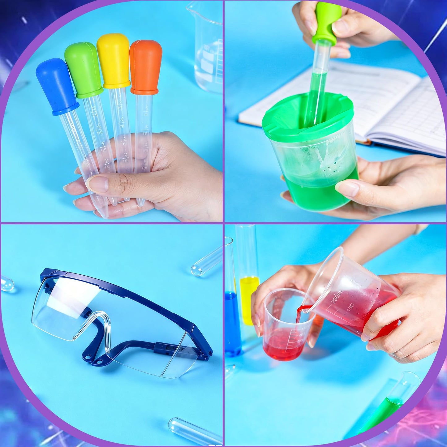 Bbiamsleep 37-Piece Science Kit for Kids | Beakers, Test Tubes & Droppers Set