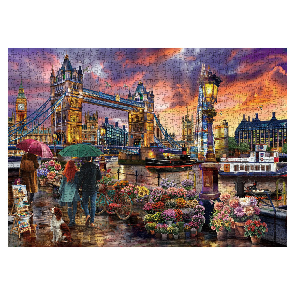 BBOLDIN London Sunset Landscape Puzzle – 1000 Pieces for Adults