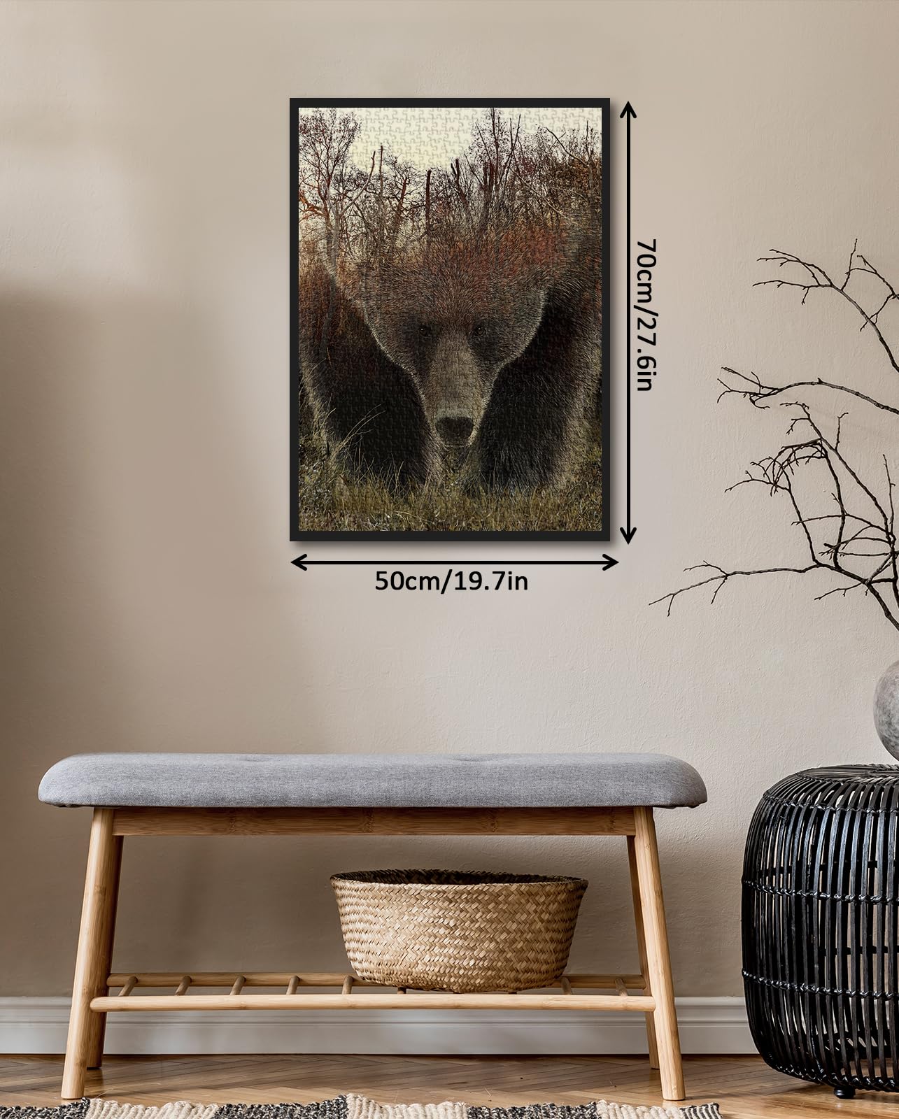 BBOLDIN Animal Bear 1000-Piece Jigsaw Puzzle for Adults – Hard Forest Puzzle