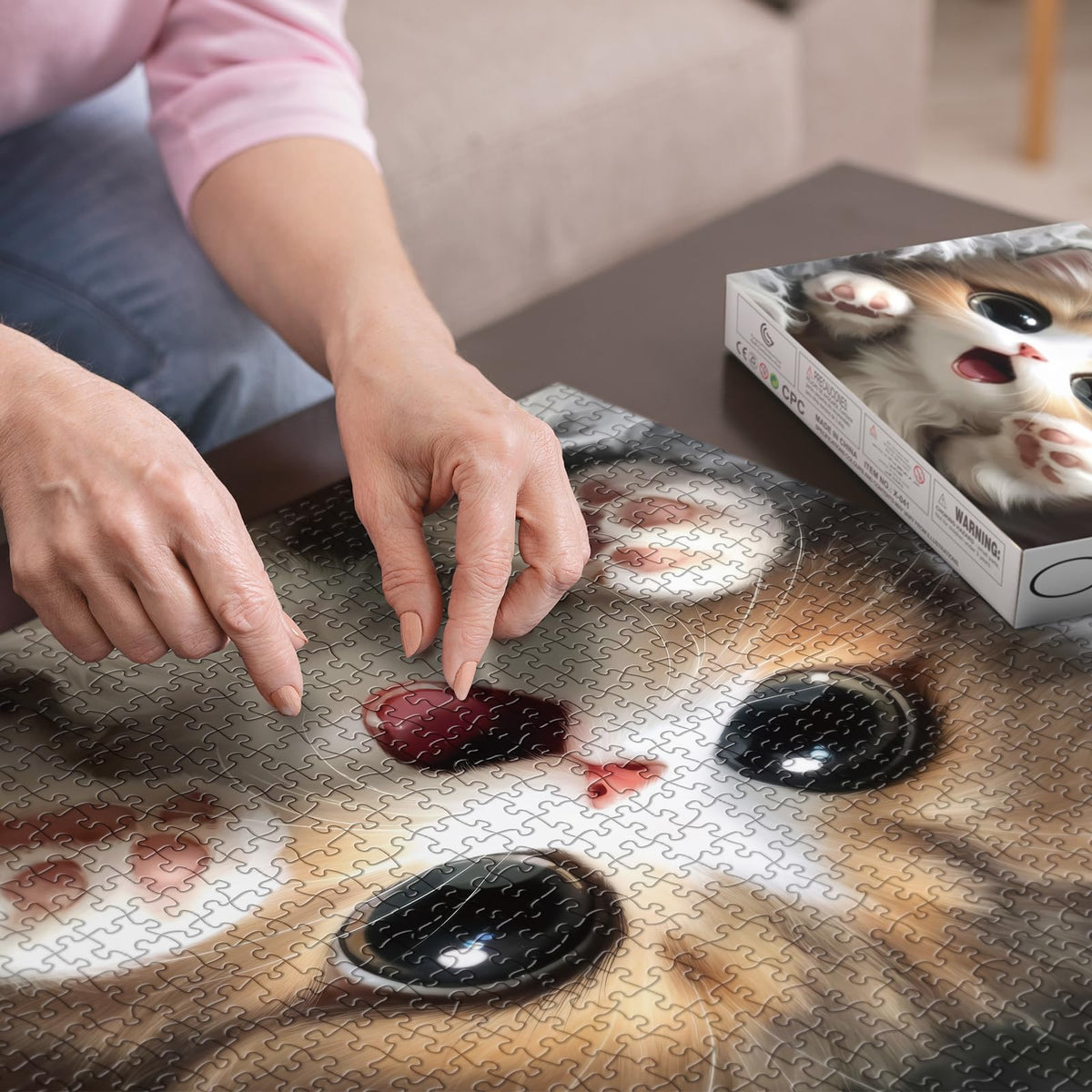 BBOLDIN Cute Cat Puzzles for Adults - 1000 Pieces | Pretty Kitty Art Jigsaw