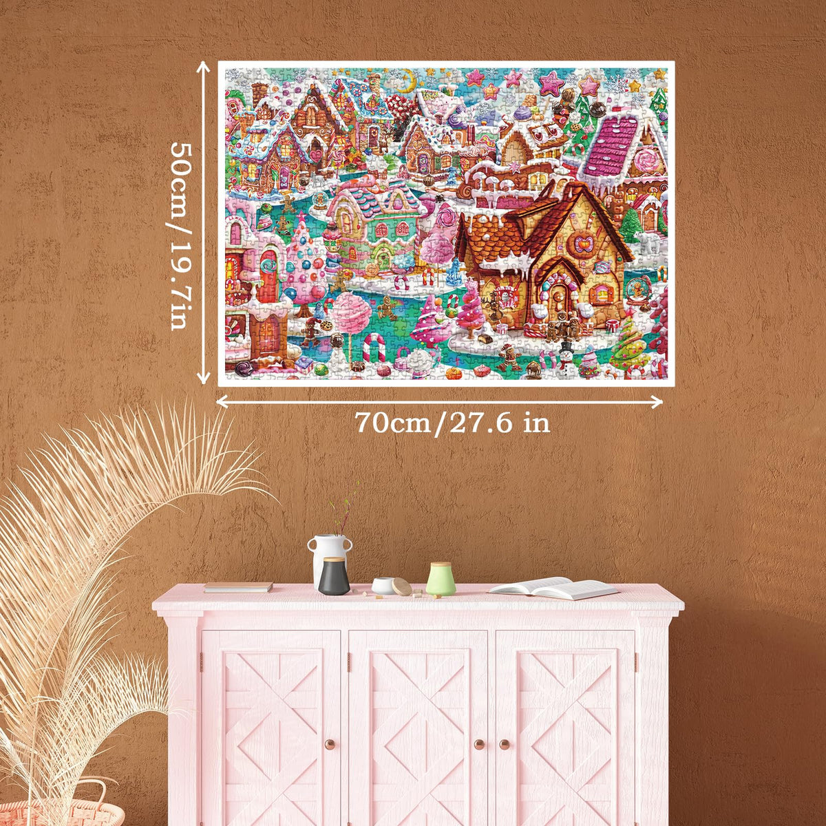 BBOLDIN Funny Winter Scenic 1000-Piece Puzzle – Candy Village Edition