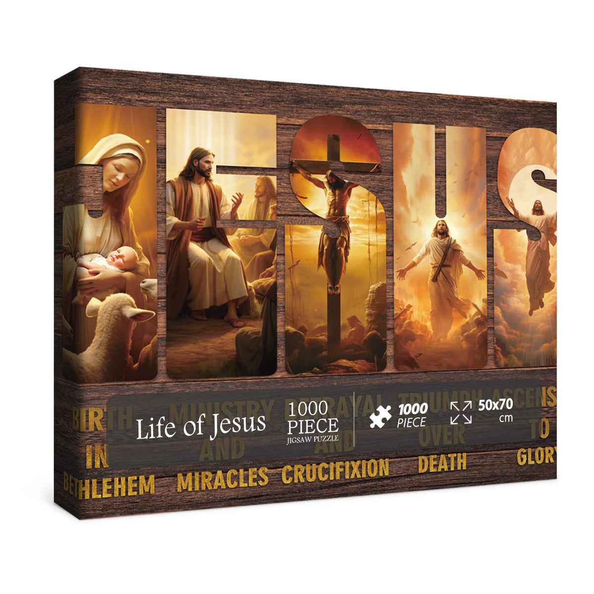 BBOLDIN Christian Puzzles for Adults 1000 Pieces – Jesus Christ Jigsaw Puzzle for Easter & Family Decor