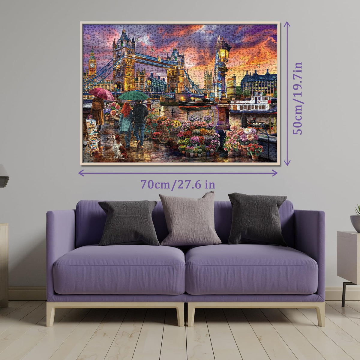 BBOLDIN London Sunset Landscape Puzzle – 1000 Pieces for Adults