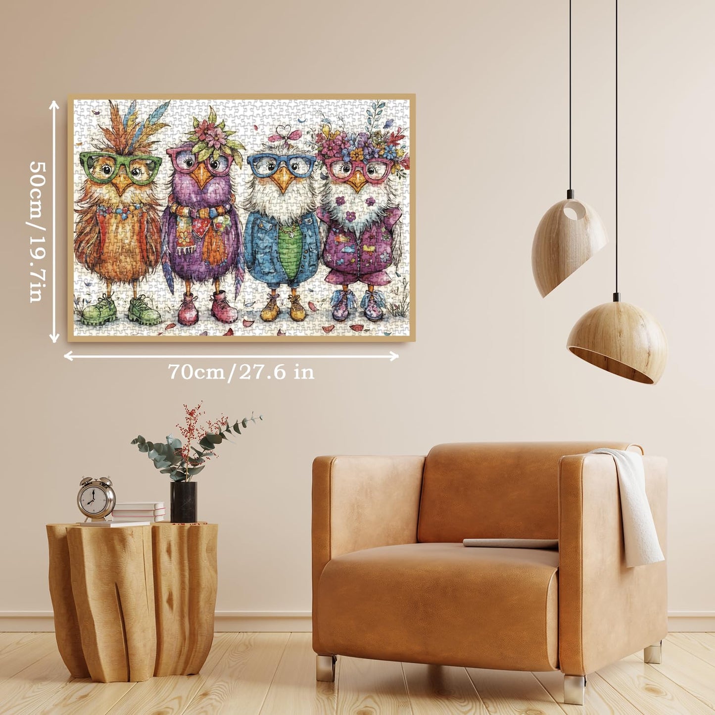 BBOLDIN Colorful Chicken Puzzles – 1000-Piece Jigsaw for Adults, Cute Bird Art