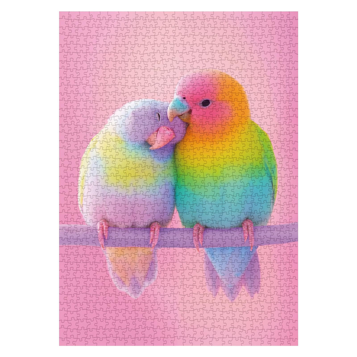 BBOLDIN Colorful Love Bird Puzzles for Adults | 1000-Piece Pink Scene Jigsaw