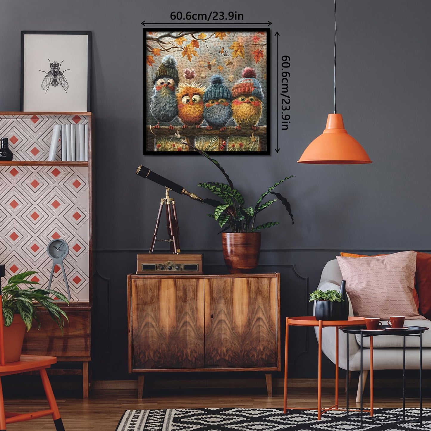 BBOLDIN Autumn Bird Puzzle 1000 Pieces – Cozy Fall Landscape Jigsaw for Adults