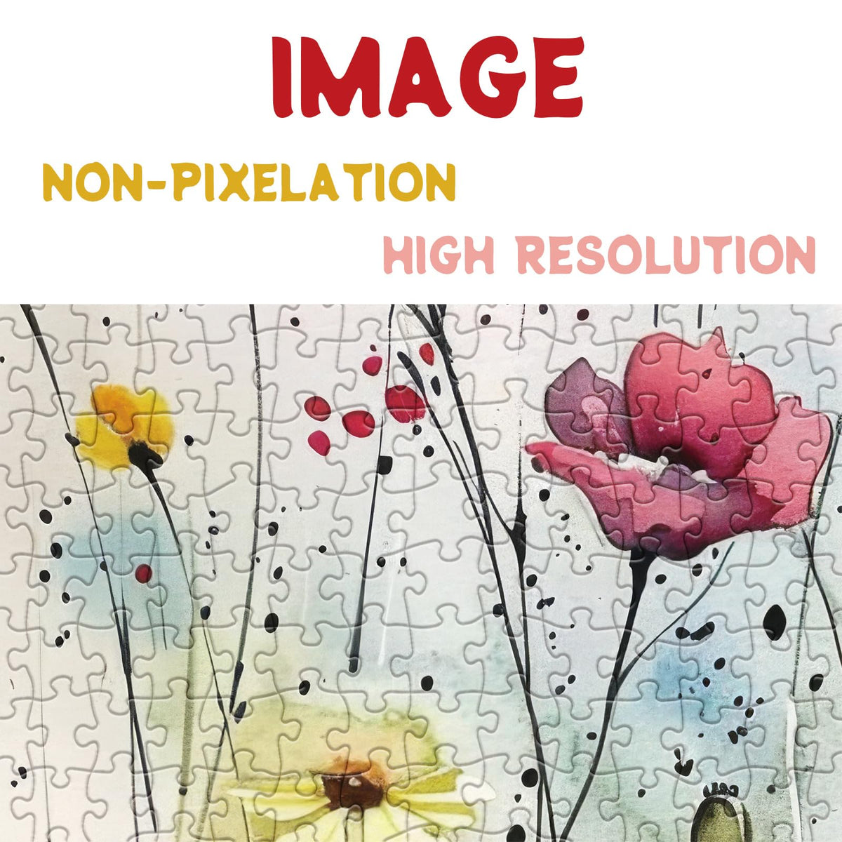 BBOLDIN Spring Flower Puzzles for Adults – 1000 Pieces Nature Floral Jigsaw with Poster