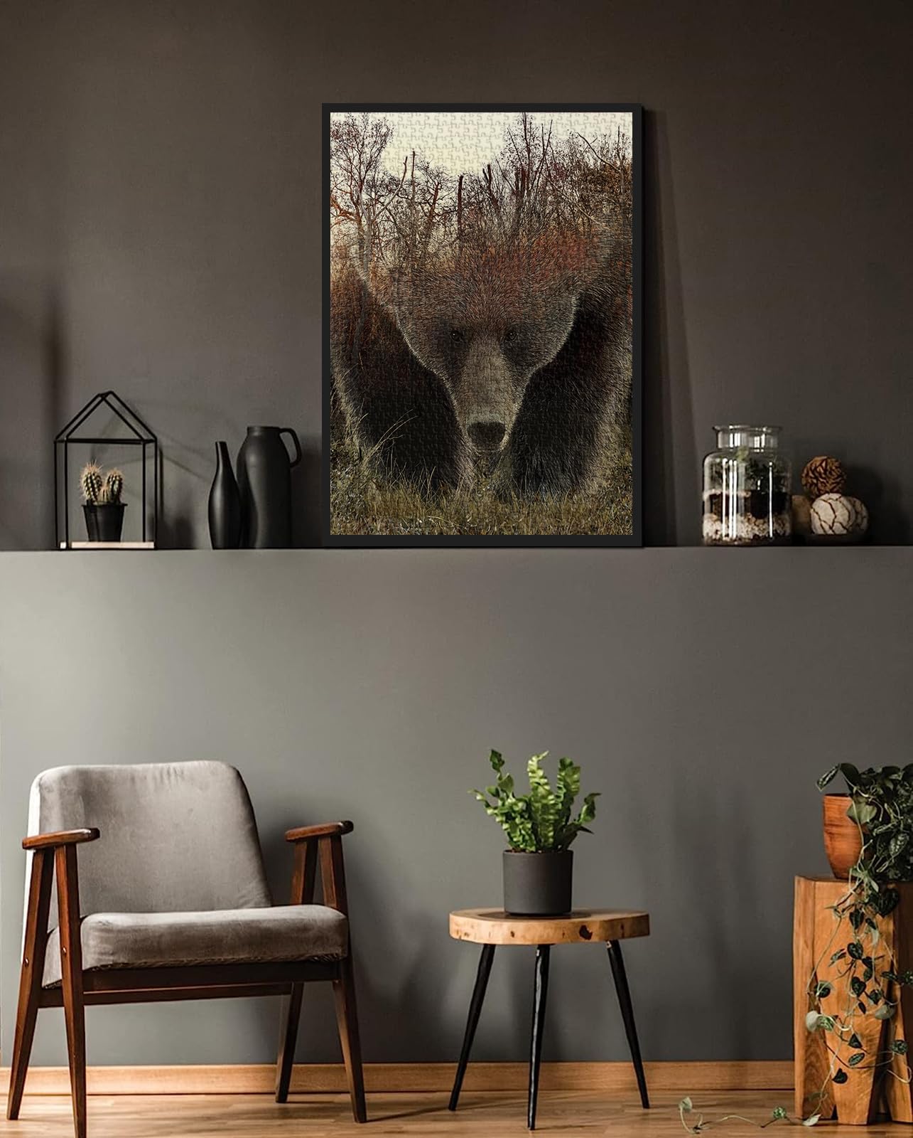 BBOLDIN Animal Bear 1000-Piece Jigsaw Puzzle for Adults – Hard Forest Puzzle