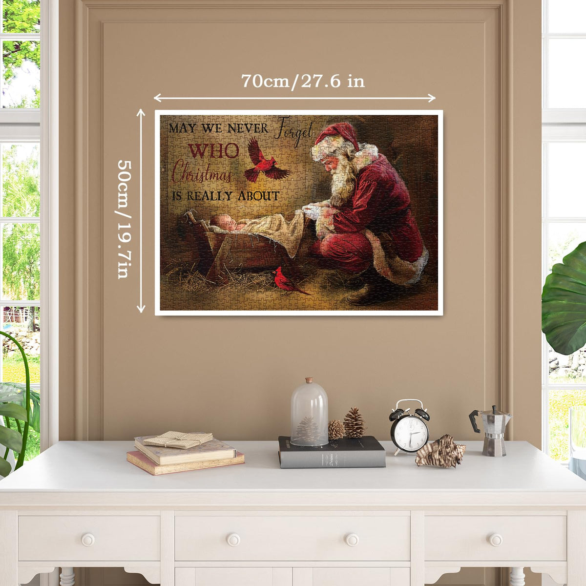 BBOLDIN Christmas Jesus Nativity Puzzle 1000 Pieces – Santa Claus Jigsaw, 50x70 cm