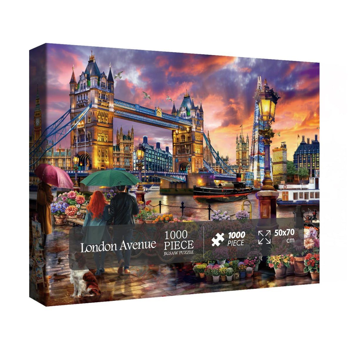BBOLDIN London Sunset Landscape Puzzle – 1000 Pieces for Adults