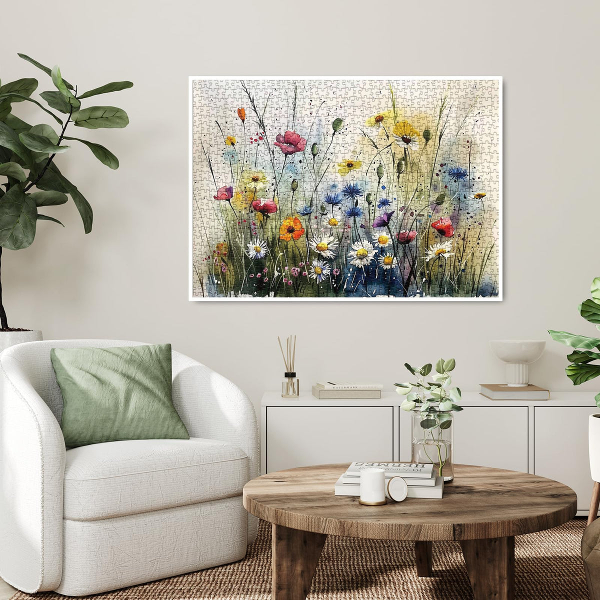 BBOLDIN Spring Flower Puzzles for Adults – 1000 Pieces Nature Floral Jigsaw with Poster